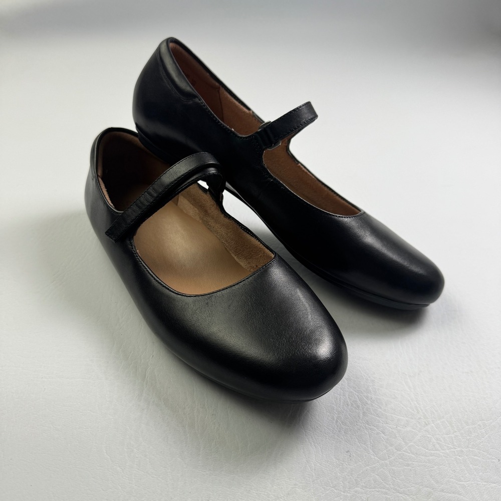 Naturalizer Maxwell MJ Black Leather Mary Jane Flat Women 8.5M Round Toe Comfort - Picture 9 of 14